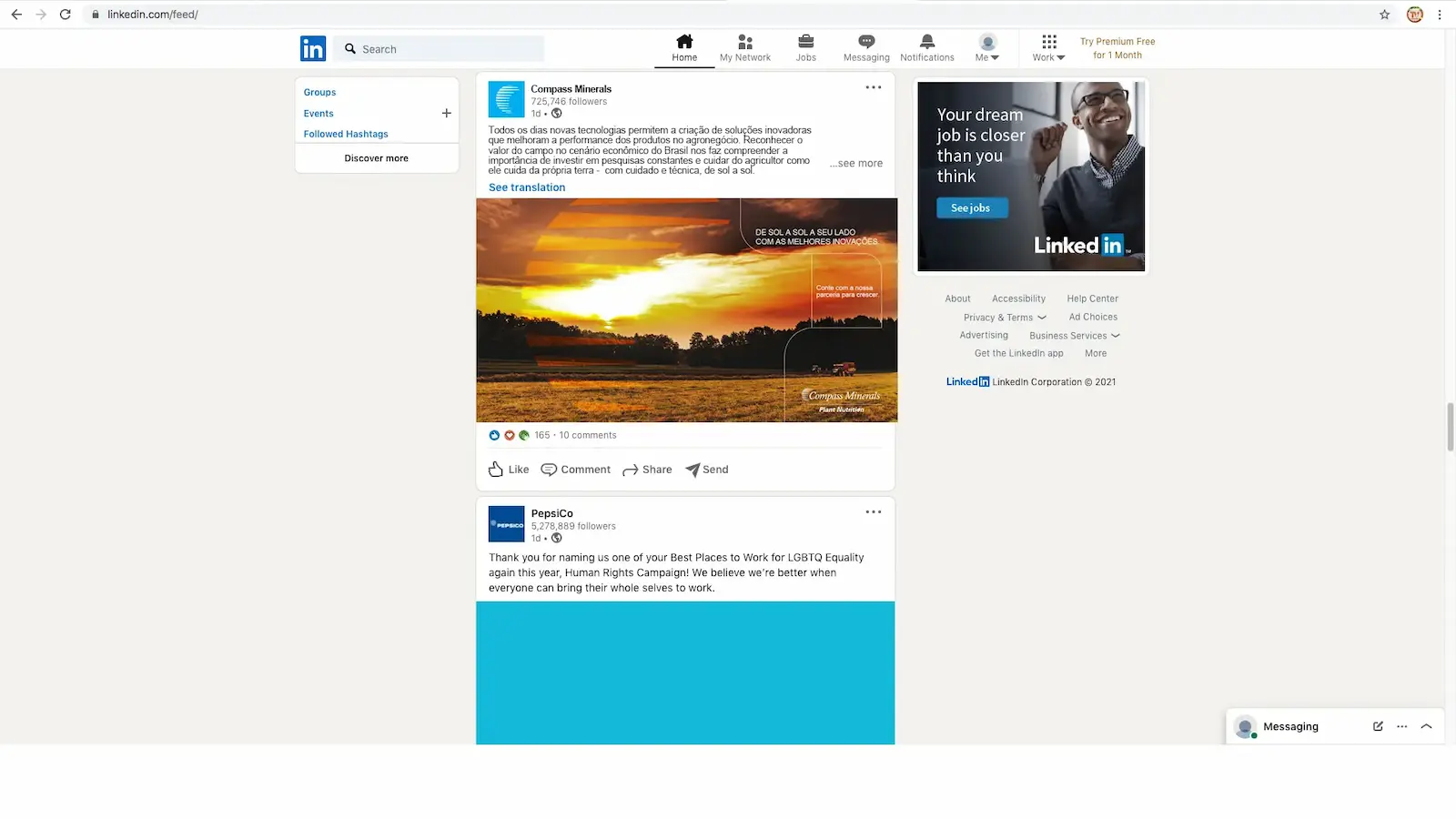 Aplicação Linkedin